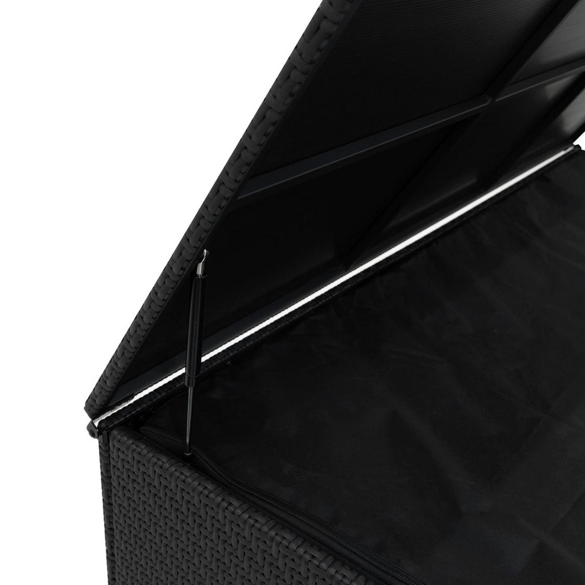 KISSENBOX Serafina Rattan 700L - Schwarz - Schwarz, Kunststoff (150/80/72cm) - Jardi