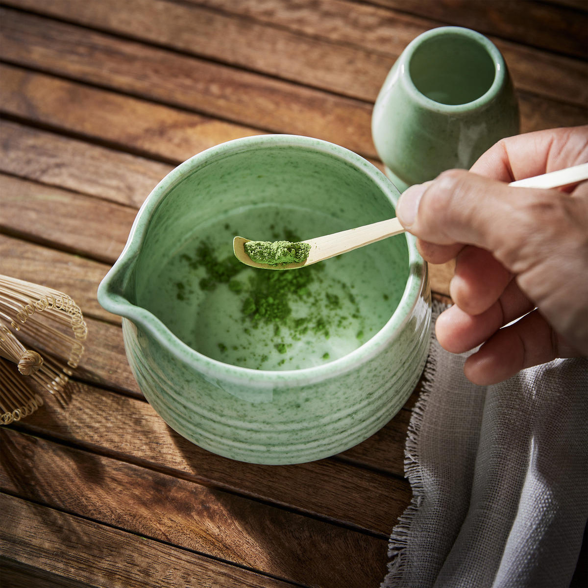 MATCHA-SET Matcha - Hellgrün, Keramik (12/7/12cm) - Butlers