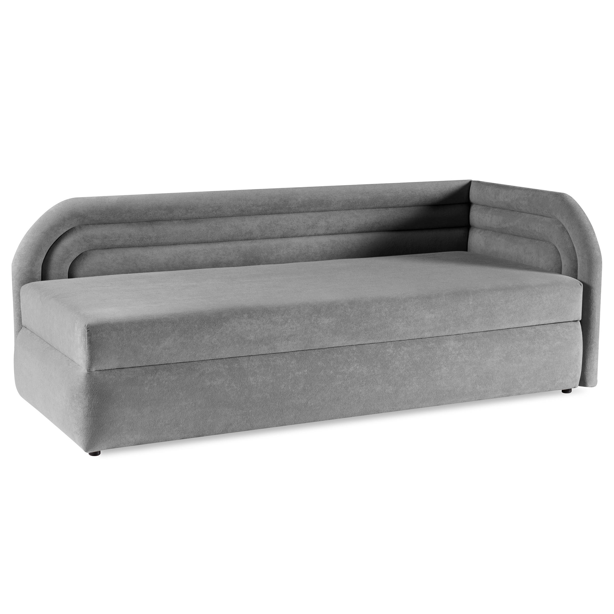 Beautysofa Polsterbett Hellgrau 80x200 cm
