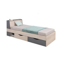 JUGENDBETT DARLA D14 90/200 Eiche/Anthrazit - Anthrazit/Sonoma Eiche, Holzwerkstoff (90/200cm) - Deine Möbel 24