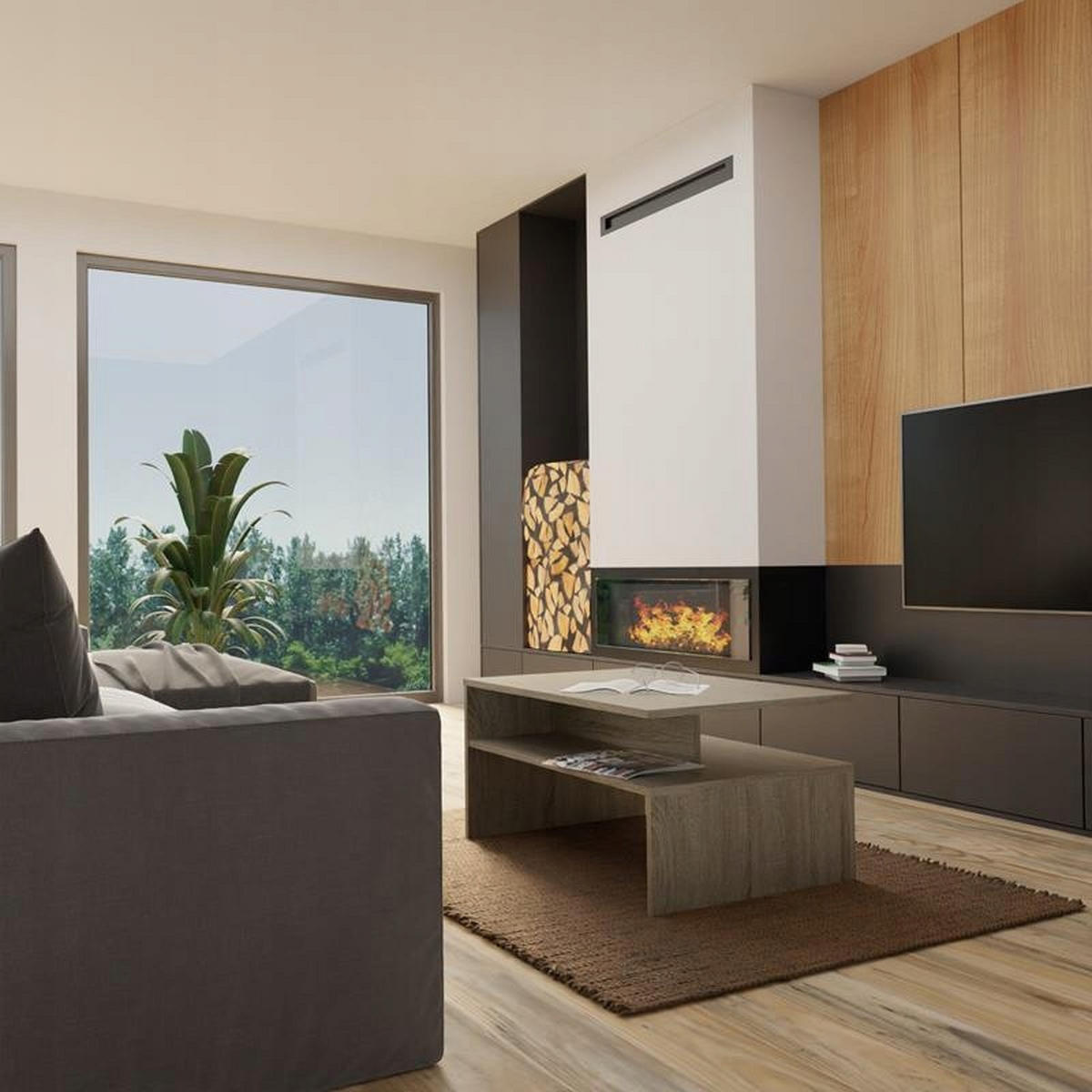 COUCHTISCH BOSTON EX3 Sonoma Eiche 90/60/45 cm - Sonoma Eiche, Holzwerkstoff (60/90/45cm) - Matkam Möbel