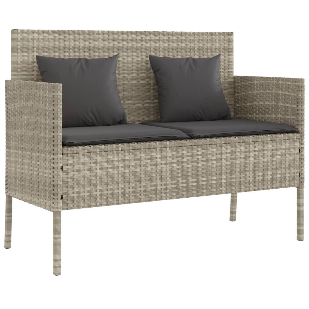 furnicato Gartenbank Graubraun, Grau 113x87x61 cm