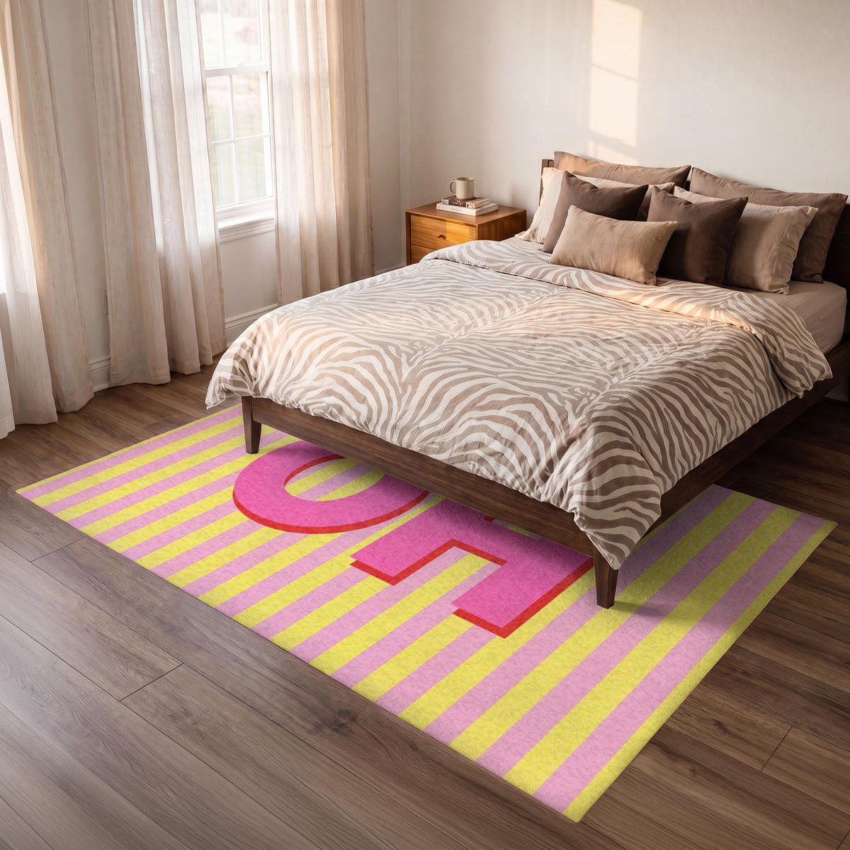 TEPPICH - Text - Streifen - Rosa - 230x150 cm - Pink, Kunststoff/Textil (230/0.4cm) - OnlyWow