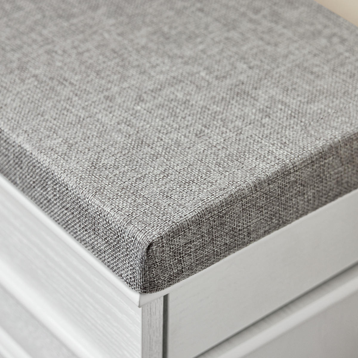 SCHUHBANK Weiß - Weiß, Holzwerkstoff (61/51/24cm) - SoBuy