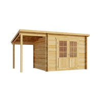 GARTENHAUS Holz Maria mit Schleppdach - Naturfarben, Holz (450/230/269cm) - Alpholz