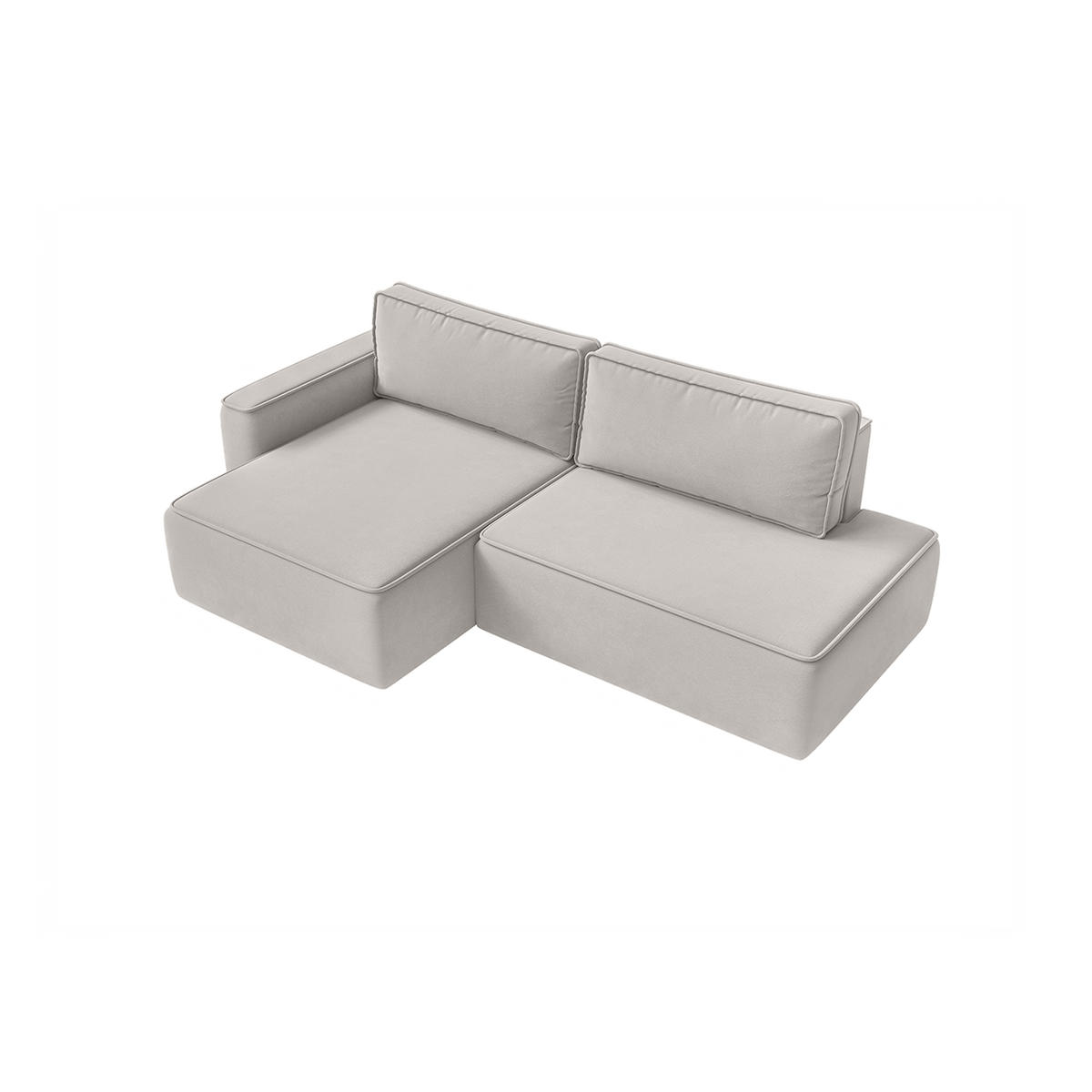 ECKSOFA Sarro mit Schlaffunktion, Weiß - Weiß, Textil (165/260cm) - Fedve