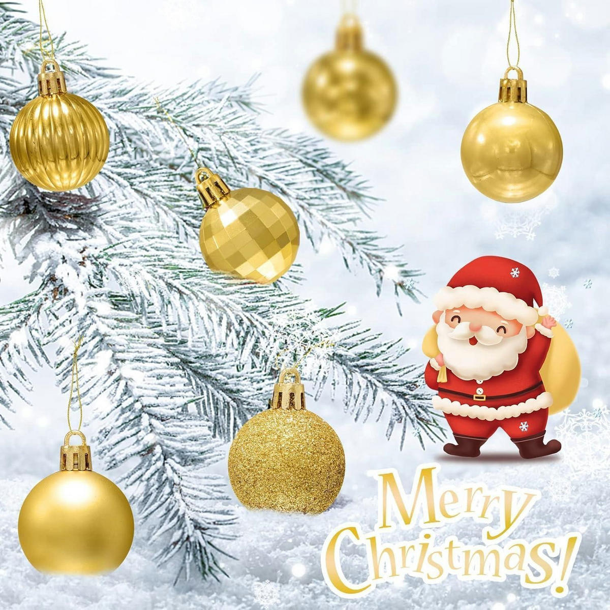 WEIHNACHTSKUGELN 36-teiliges Set Kunststoff Gold 4 cm - Goldfarben, Kunststoff (4/4/4cm)