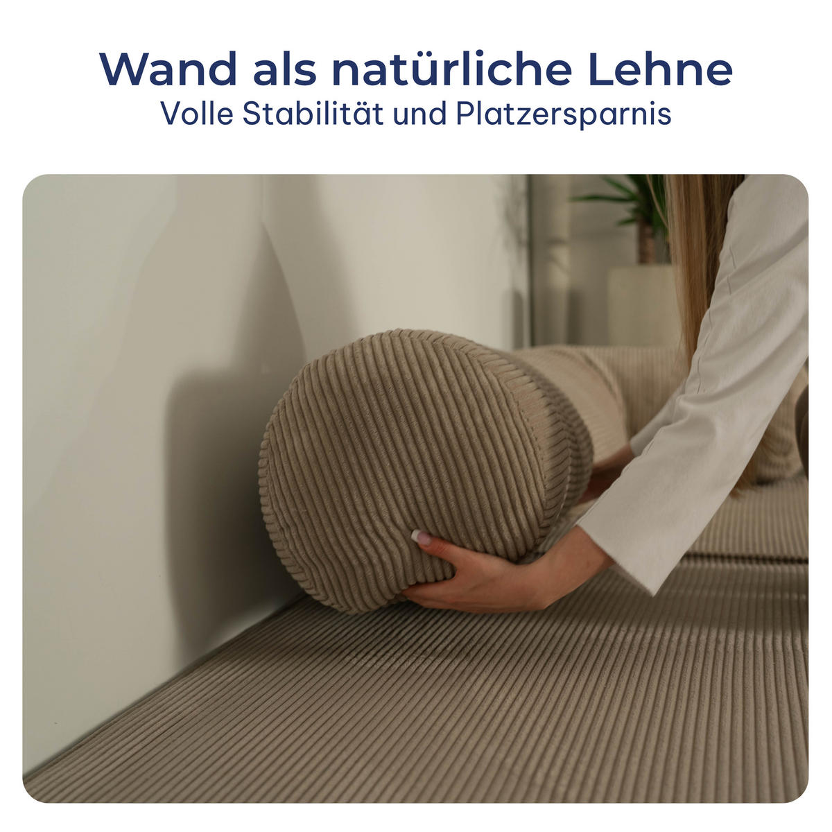 ECKSOFA ETERA modulares Boneless Sofa mit Schlaffunktion Braun Cordstoff - Braun, Textil (270/160cm) - MASSENO