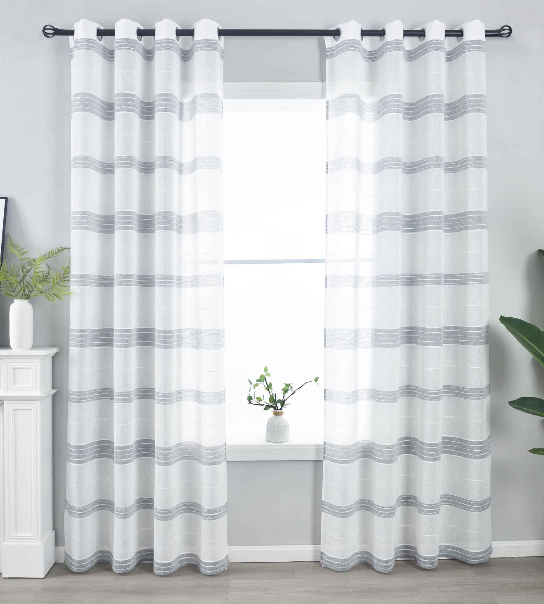 VORHANG 2ER SET »Frankfurt« HxB 245x140 cm Grau - Grau, Textil (140/245cm) - Gardinenbox