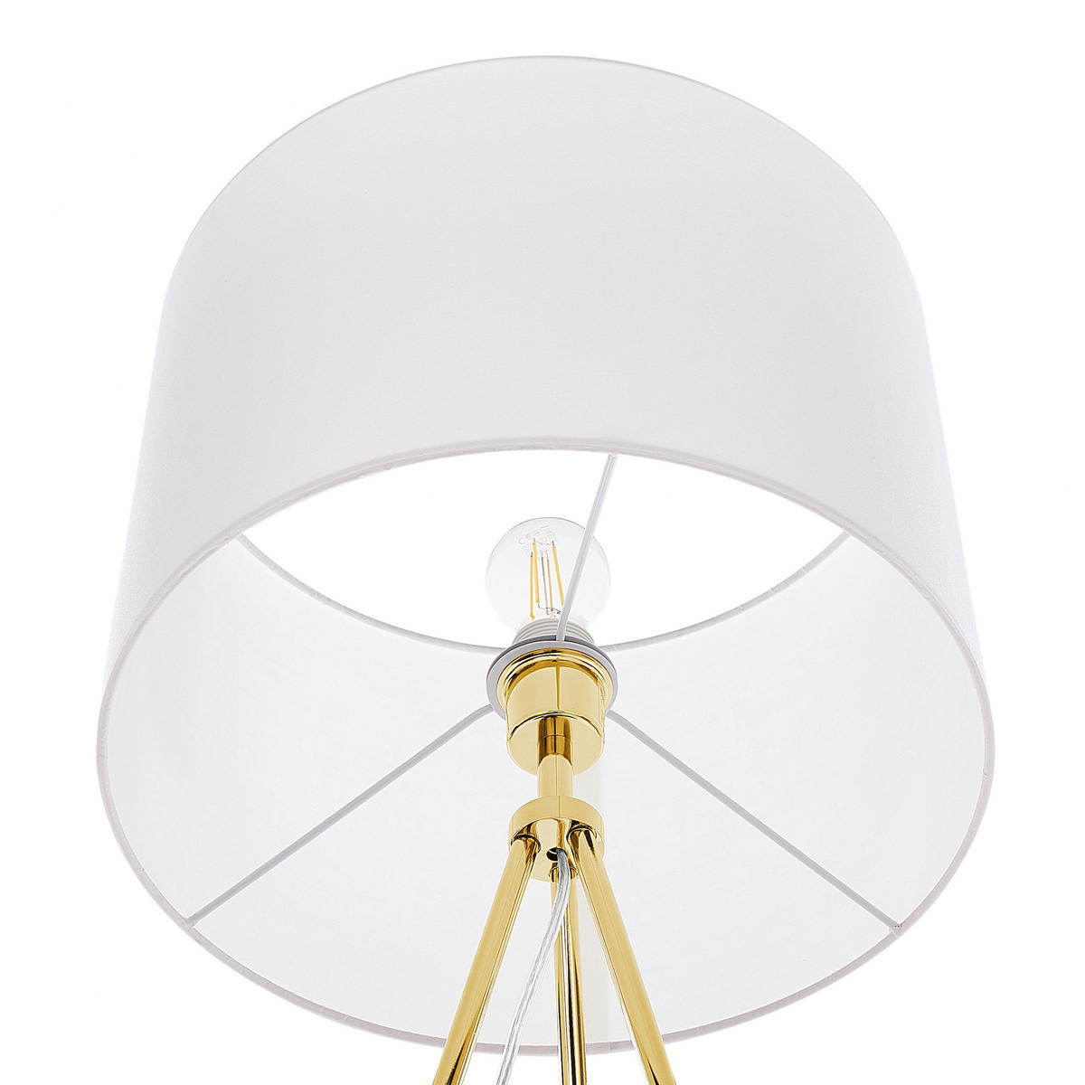 STEHLAMPE Vistula 55/55/148 cm - Weiß, Metall (55/55/148cm) - Beliani