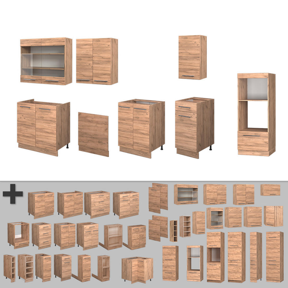 KUCHYŇSKÝ KOUT Fame-Line Zlatý mocný dub - medově dubová, kompozitní dřevo (300/81.6/46cm) - Vicco