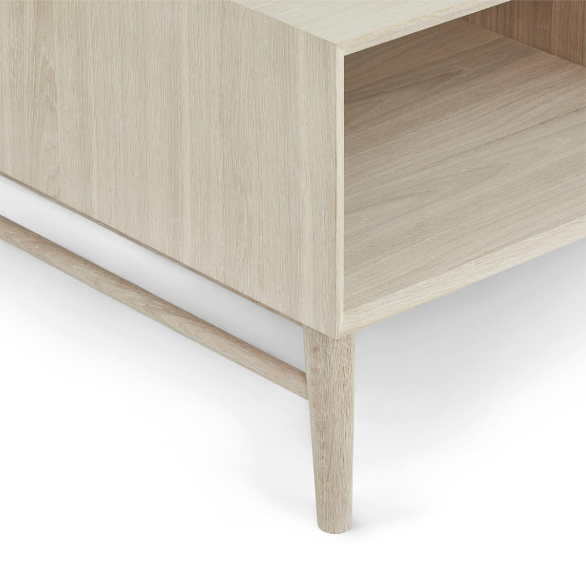 COUCHTISCH rechteckig Eiche massiv cm75/120/50 - Beige, Holz/Holzwerkstoff (75/120/50cm) - Furnhouse