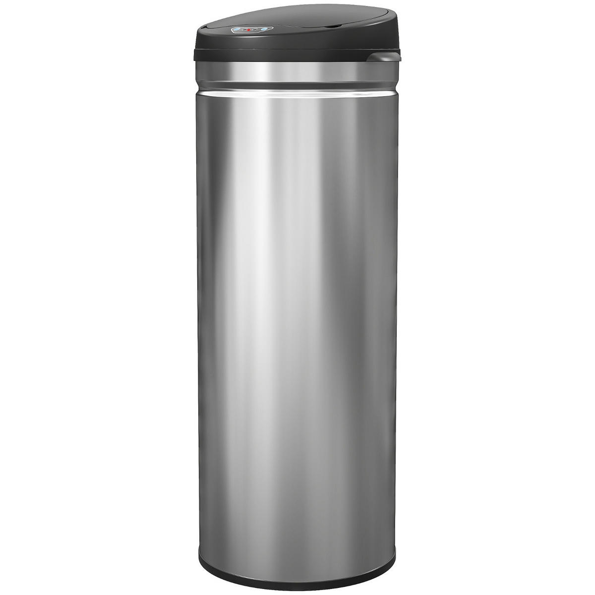 MÜLLEIMER 50L 30,5/30,5/85 cm Edelstahl Silber Automatik Küche - Silberfarben, Metall (30.5/85/30.5cm) - Rolipo