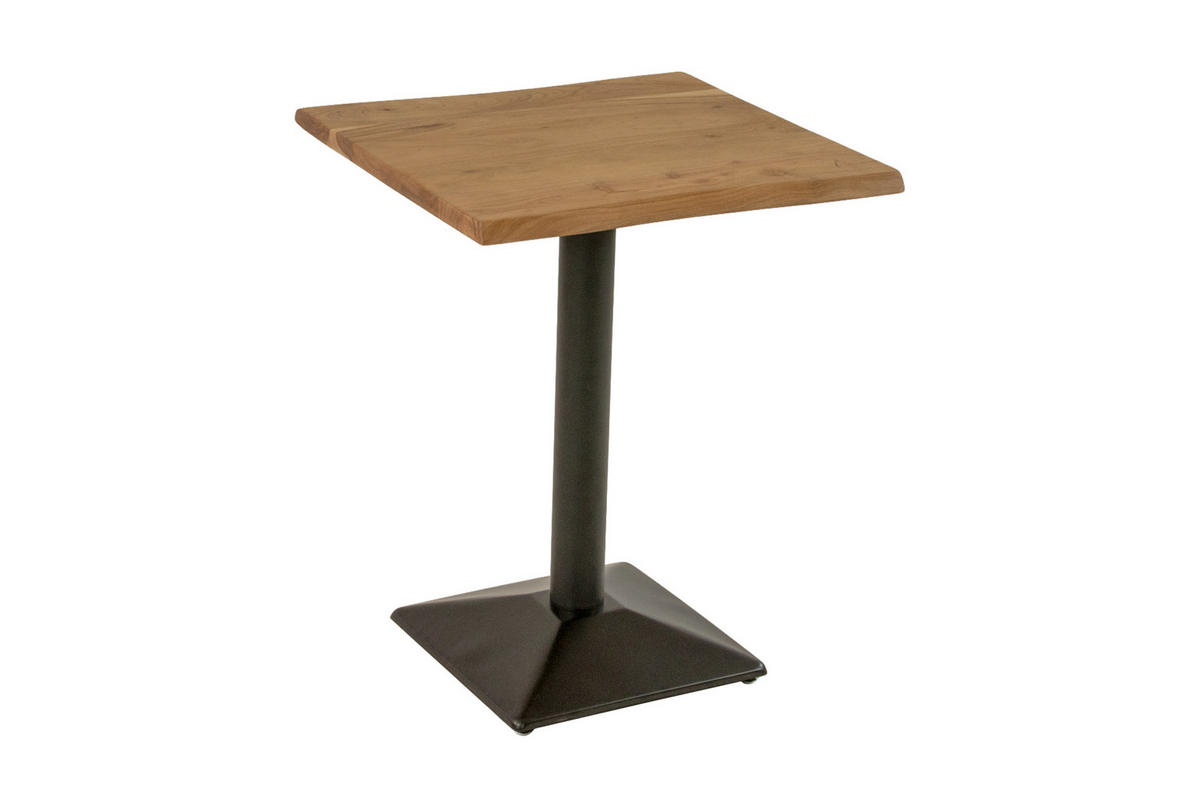 BISTROTISCH IRIS - Beige/Schwarz, Holz/Metall (70/70/76cm) - SAM