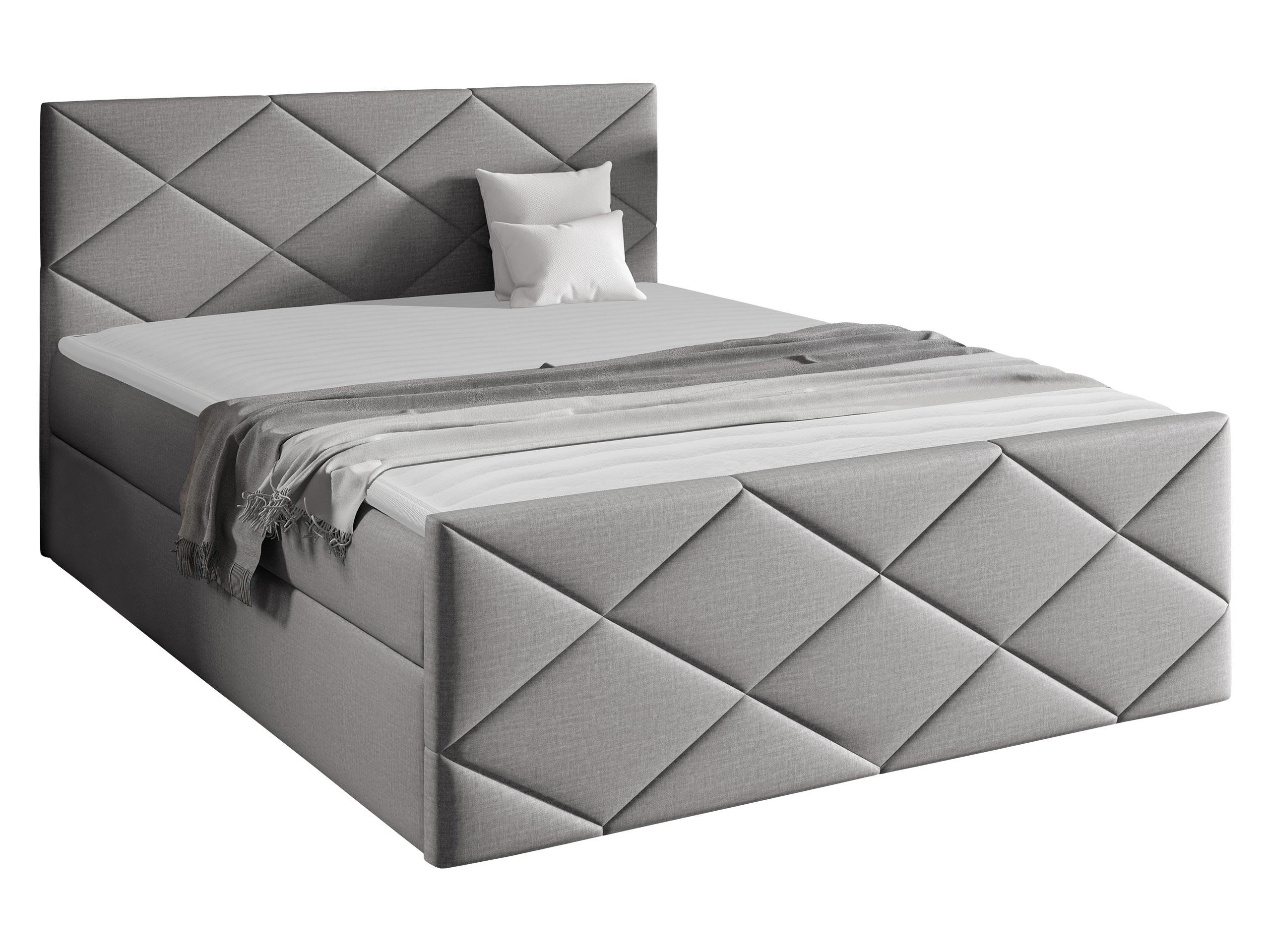 BOXBETT Herkules - Silberfarben, Holz (180/200cm) - MIRJAN24
