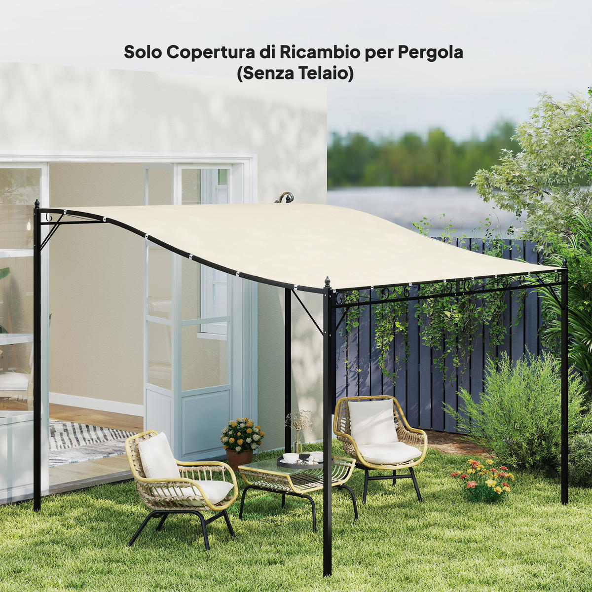 ERSATZDACH Beige 1 Stück - Beige, Naturmaterialien (243/297cm) - GiPP