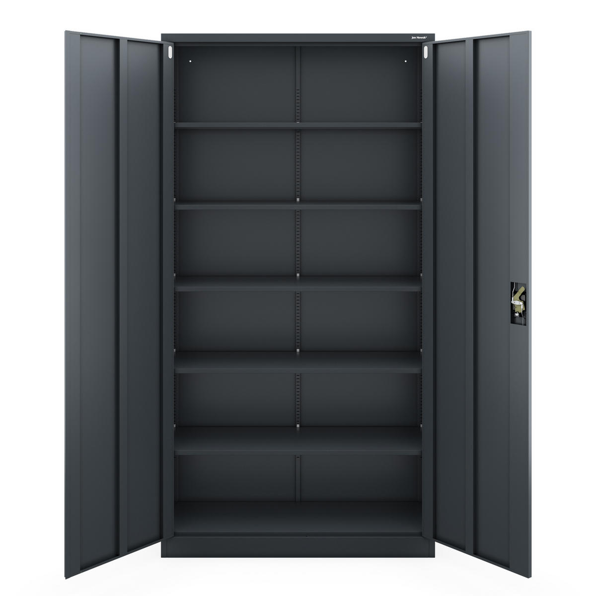 AKTENSCHRANK Jan II 220 - Anthrazit, Metall (115/220/40cm) - Jan Nowak