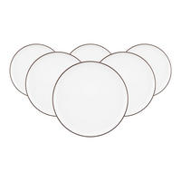FRÜHSTÜCKSTELLER Sento Home Pure Lines Chocolate Brown ø 21,4 cm 6er Set - Dunkelbraun, Keramik (21.4cm) - Seltmann Weiden