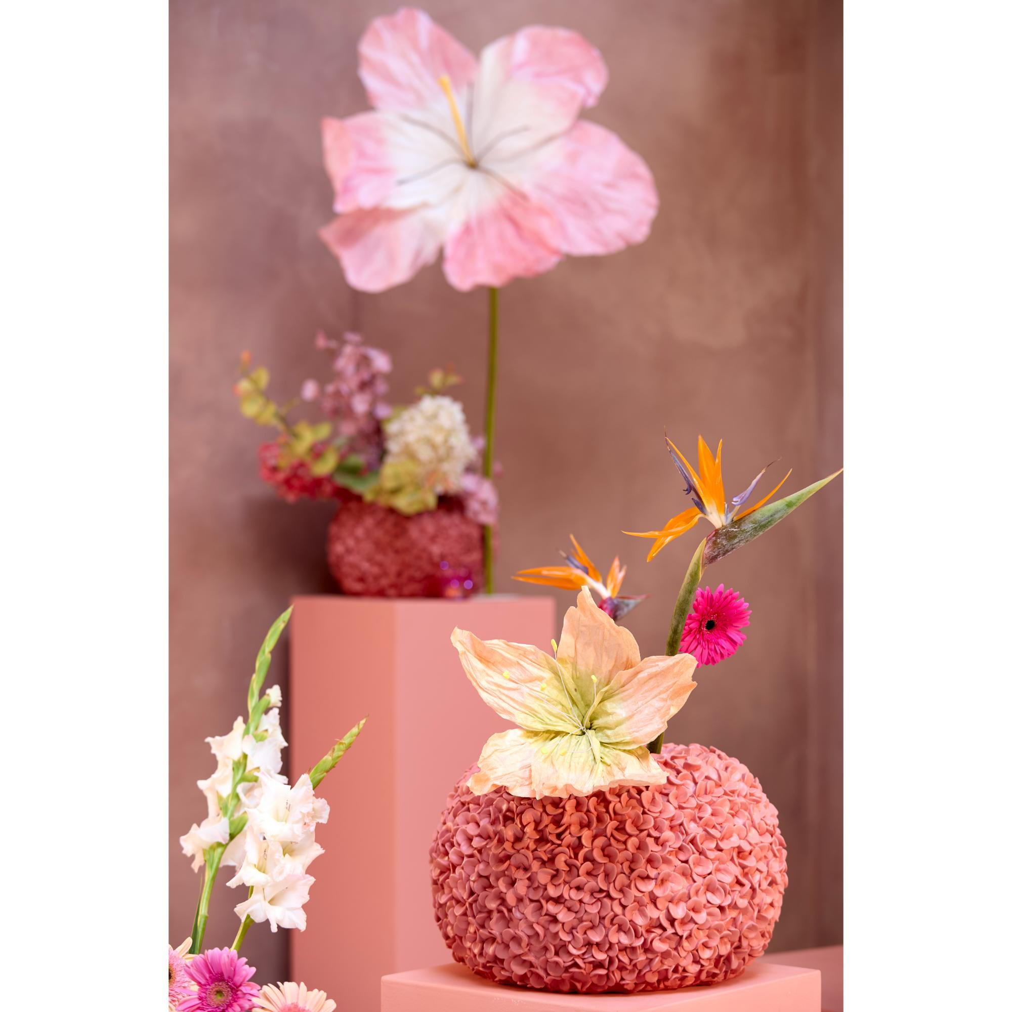 VASE Phylia Rot 47.5/47.5/30 cm - Rot, Kunststoff (30cm) - Light & Living