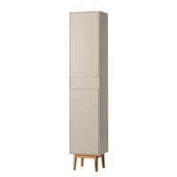 HOCHSCHRANK - Taupe/Eichefarben, Holz/Holzwerkstoff (40/195/32cm) - home24