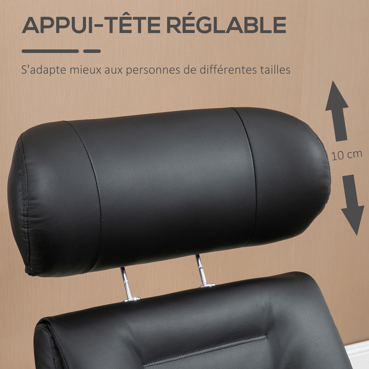 RELAXSESSEL DE-17406 Schwarz - Schwarz, Metall (80/108/84cm) - ComfortXL