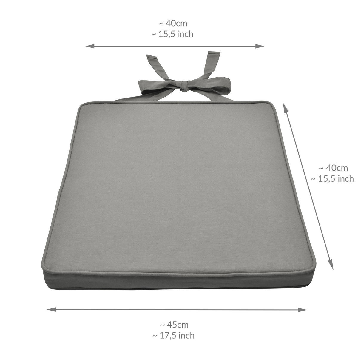 STUHLKISSEN Loft SK 45x40x5cm Hellgrau (6tlg) - Hellgrau, Textil (45/40/30cm) - Beautissu 