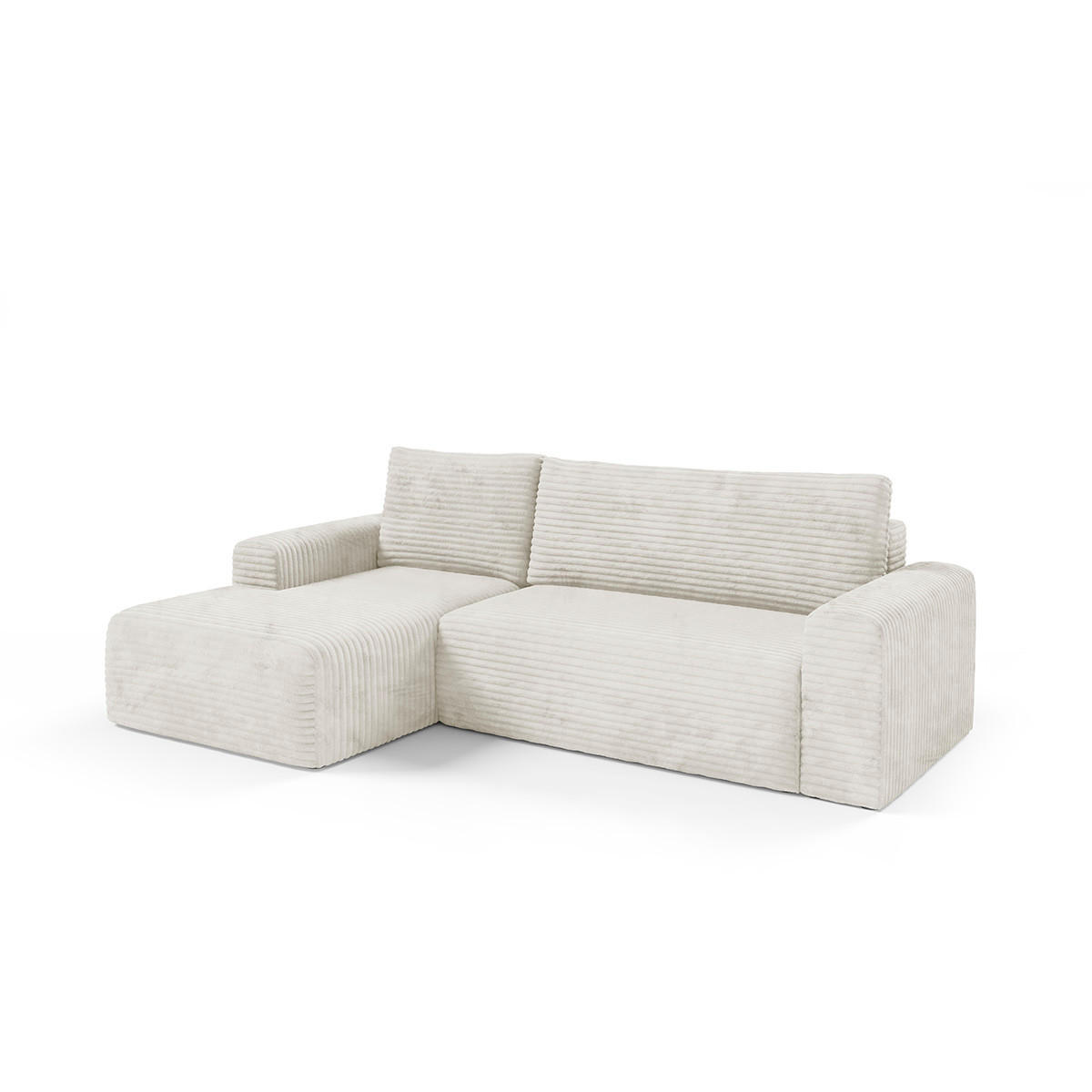 ECKSOFA Romeo 3 Sitzplätze Weiß - Weiß, Holz (268/163cm) - Petits-meubles