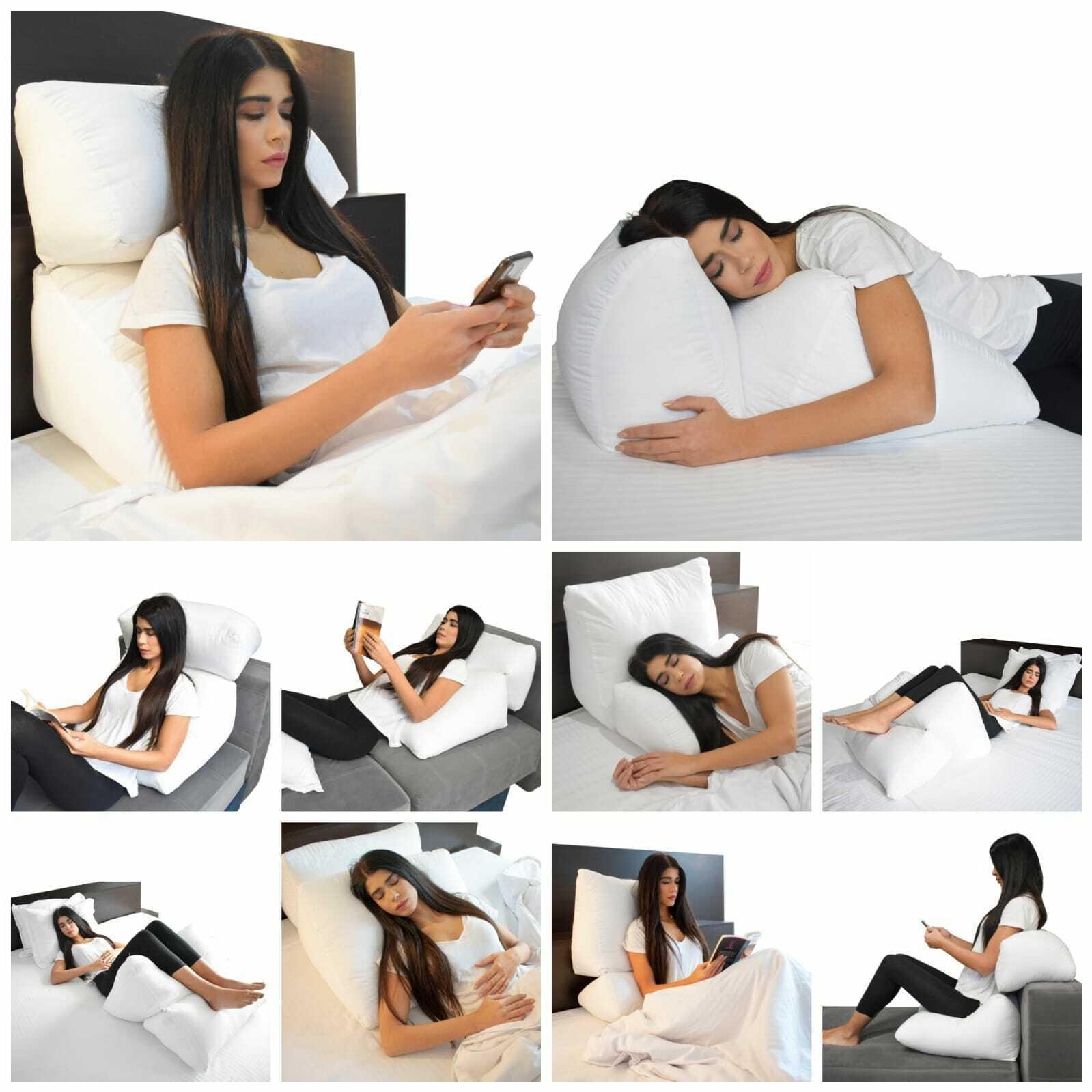 MULTIKISSEN 10in1, 2-tlg - Weiß, Textil (30/60cm) - JEKATEX