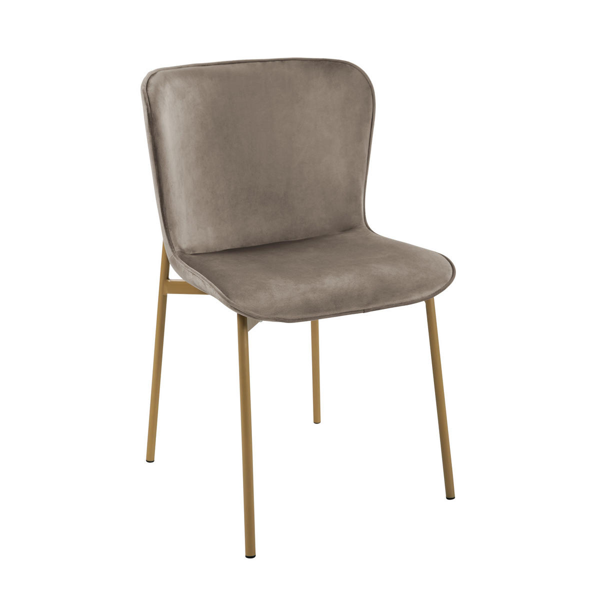 ESSZIMMERSTUHL MARY 2er Set - Taupe/Goldfarben, Textil/Metall (50/81/50cm) - SVITA