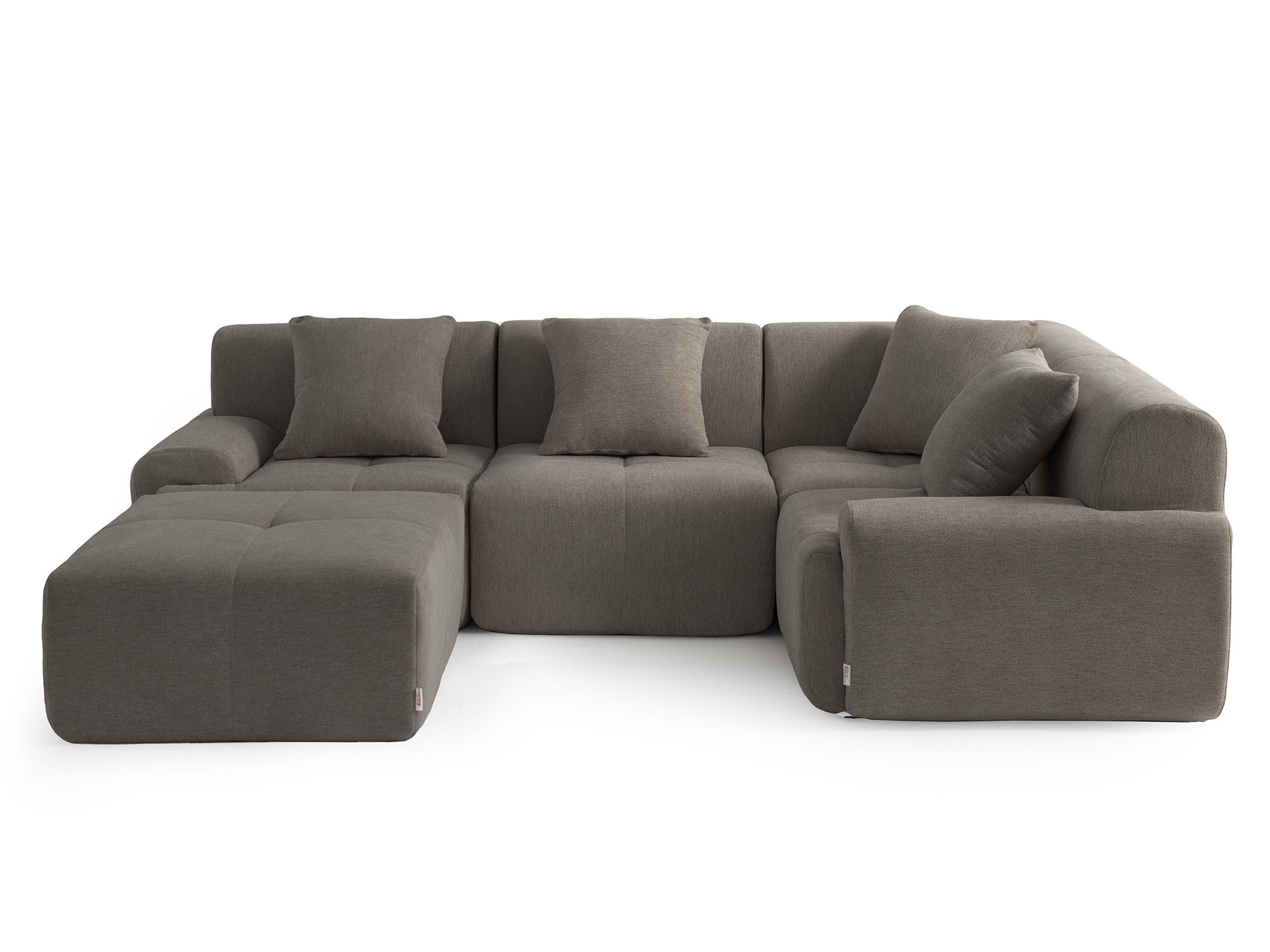 ECKSOFA Chenille Aschbraun - Braun, Textil (260/190cm) - MILYsofa