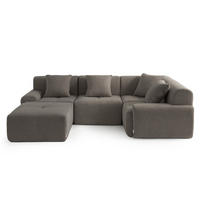 ECKSOFA Chenille Aschbraun - Braun, Textil (260/190cm) - MILYsofa