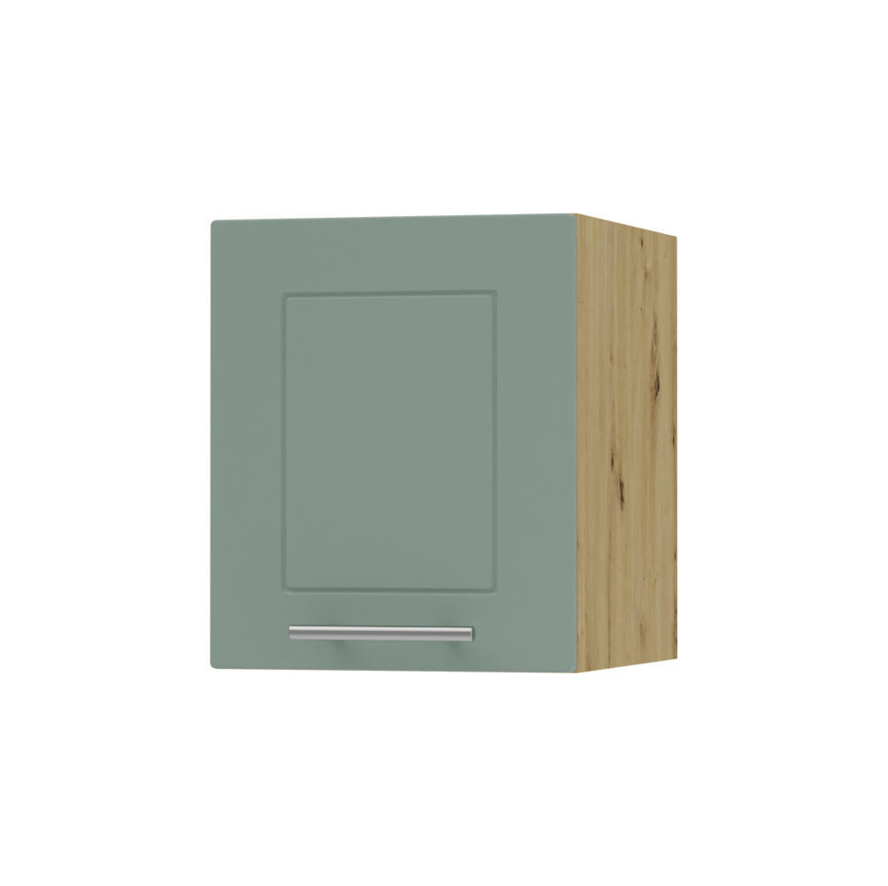 KLAPPHÄNGESCHRANK Kvantum W4B/30 Mint Matt / Eiche Artisan Matt 30 / 32,5 / 36cm - Eiche Artisan/Mintgrün, Holz/Holzwerkstoff (30/36/32.5cm) - Feldmann-Wohnen
