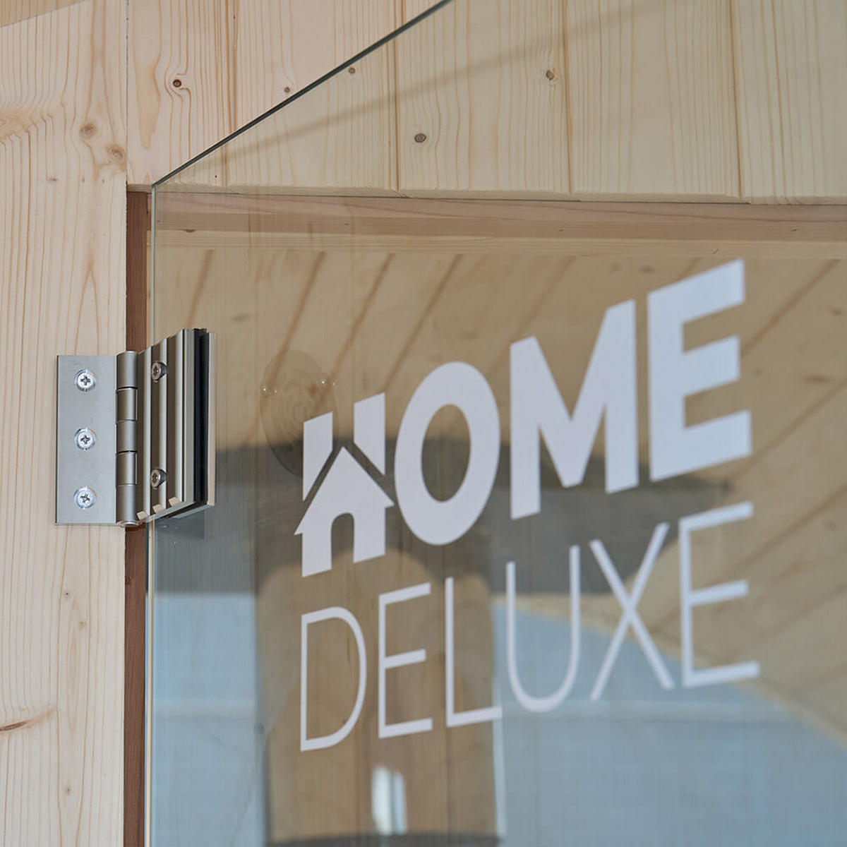 FASSSAUNA LAGOM DELUXE - ⌀ 210 x 240 cm - Naturfarben, Holz (210/297.3/240cm) - Home Deluxe