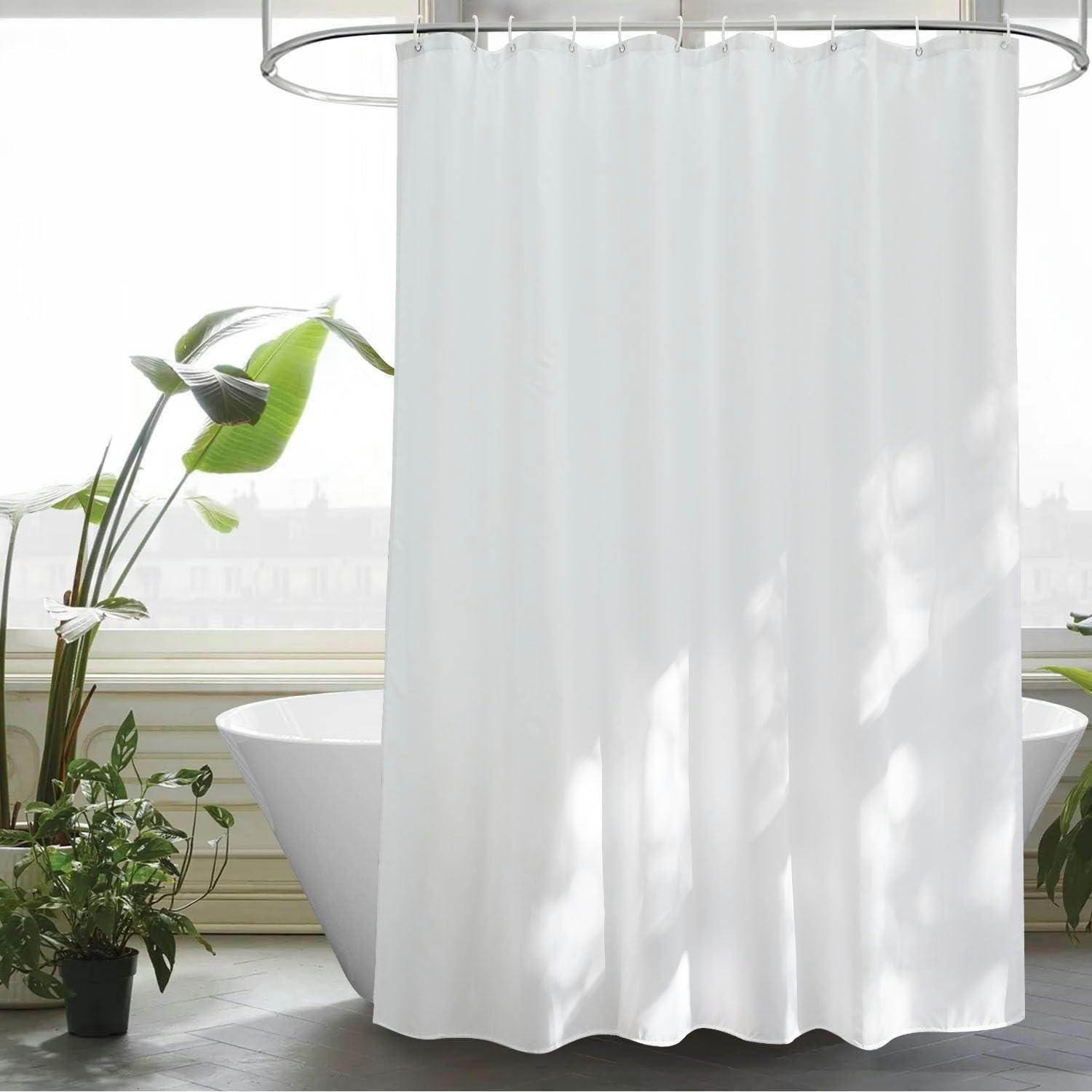 DUSCHVORHANG Textil Weiß 160 x 200 cm - Weiß, Textil (160/200cm)