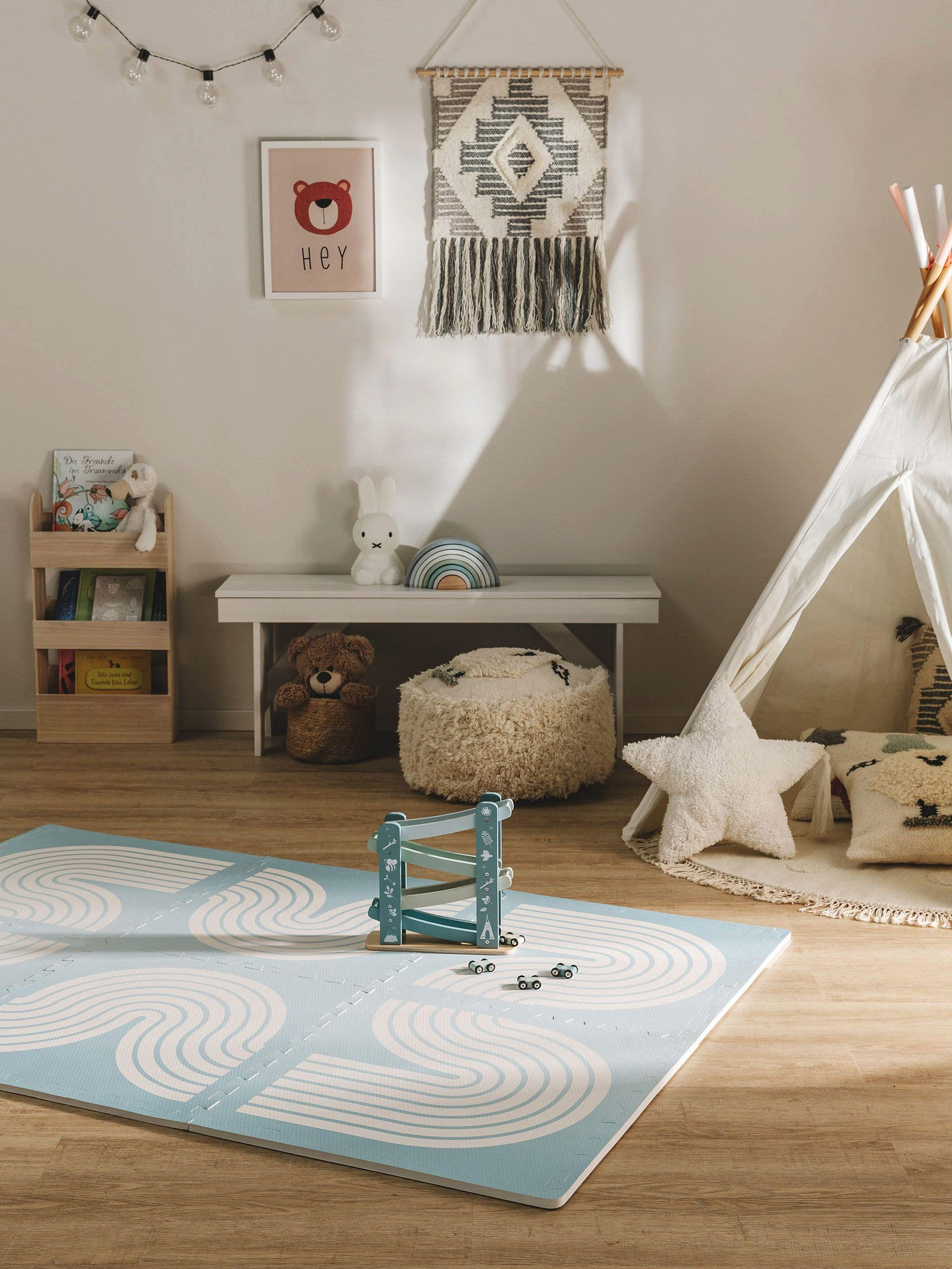 SPIELMATTE Archie Blau 120x180 cm - Blau, Textil (120/180cm) - Lytte