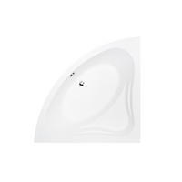 BADEWANNE Eckwanne MIA 140/140 Ablauf & Füße - Weiß, Kunststoff (140/57.5/140cm) - bad land