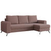 ECKSOFA Hugo Boucle Rosa - Schwarz/Rosa, Textil/Metall (242/140cm) - MKS