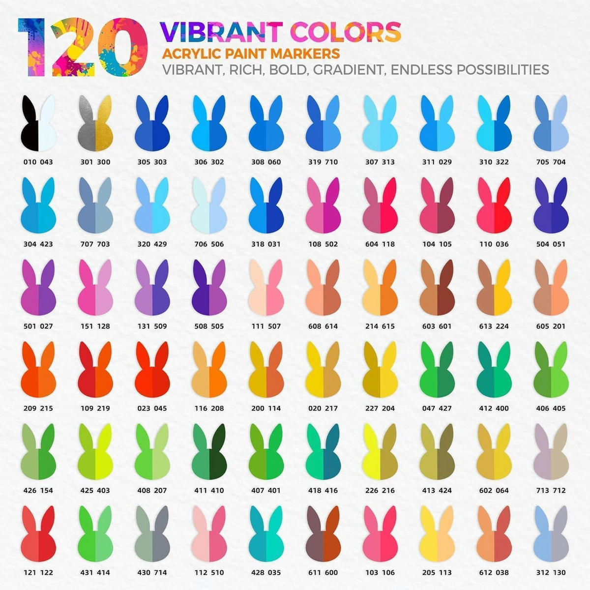 ACRYLSTIFTE 120 Farben Set mit Aufbewahrungstasche - Multicolor, Kunststoff (10/10/15cm)