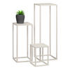 BLUMENHOCKER (3er Set), Metall, cremeweiß - Creme, Metall (30/30/90cm) - bremermann