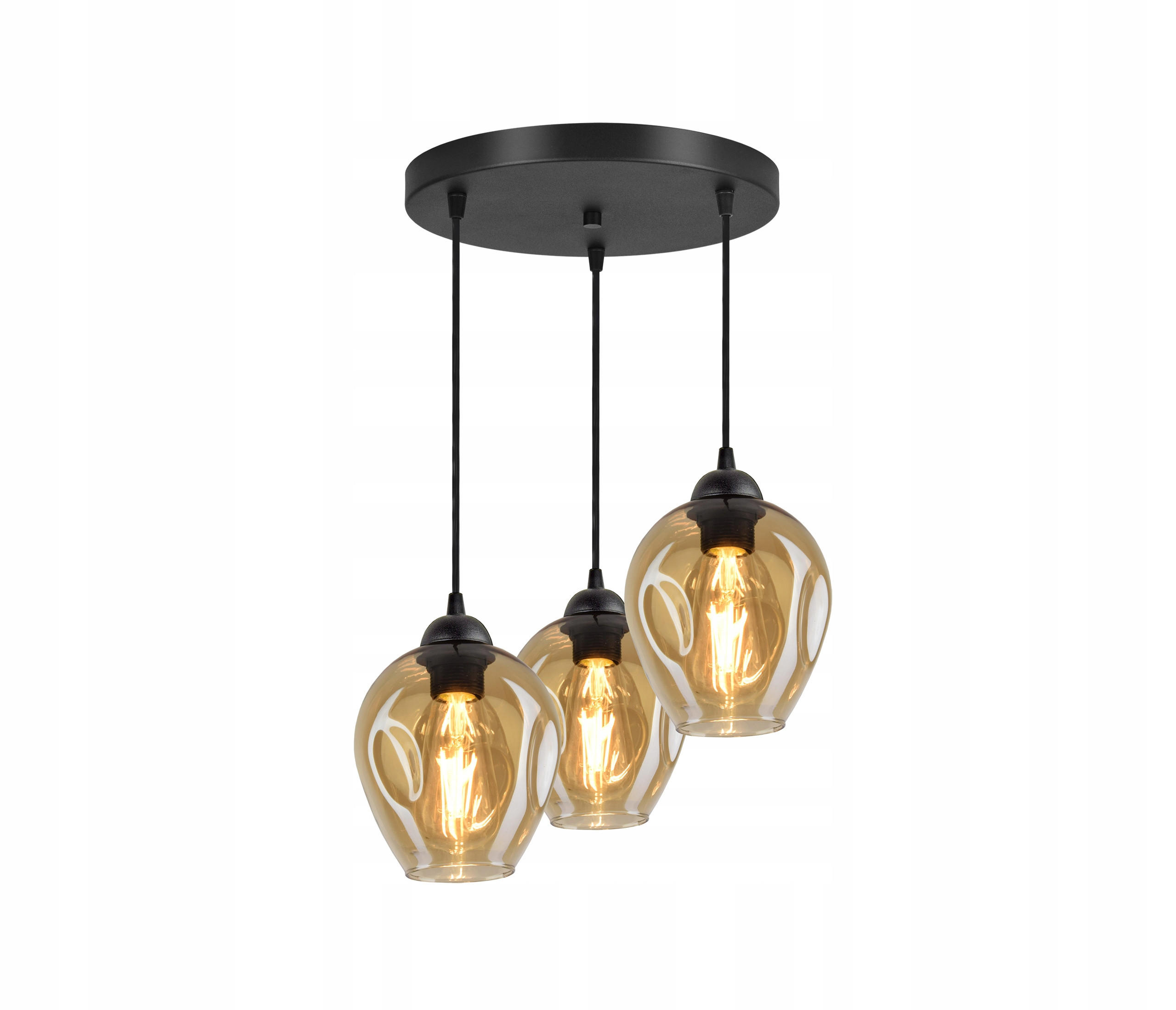 kiki design Pendelleuchte Schwarz, Transparent, Honig 35x80x35 cm