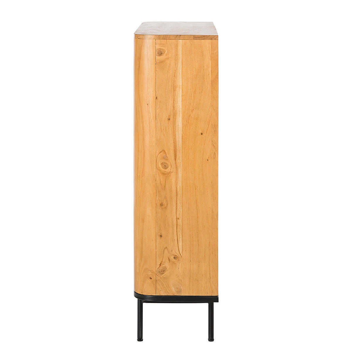 SCHUHKIPPER - Akazie massiv / Metall - Akaziefarben, Holz (99/118/30cm) - home24