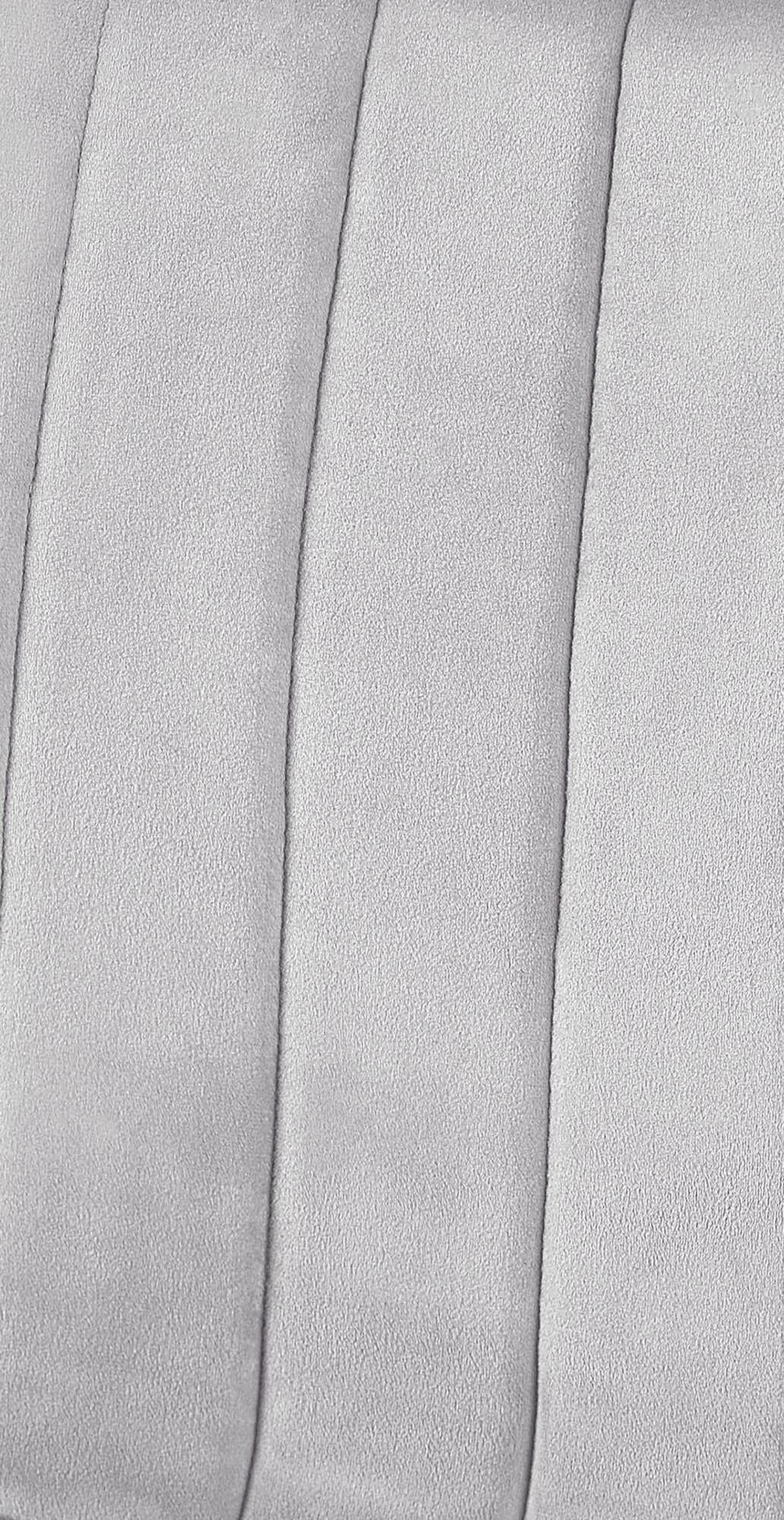 STUHL 4er Set Samt Grau - Schwarz/Grau, Textil/Metall (45/88/53cm) - CLP