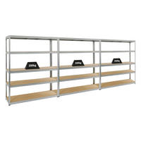 SCHWERLASTREGAL Giant Elephant 3er-Set mit 3x 180x150x45 cm Fachlast 200 kg Verzinkt - Silberfarben, Metall (450/180/45cm) - PROREGAL