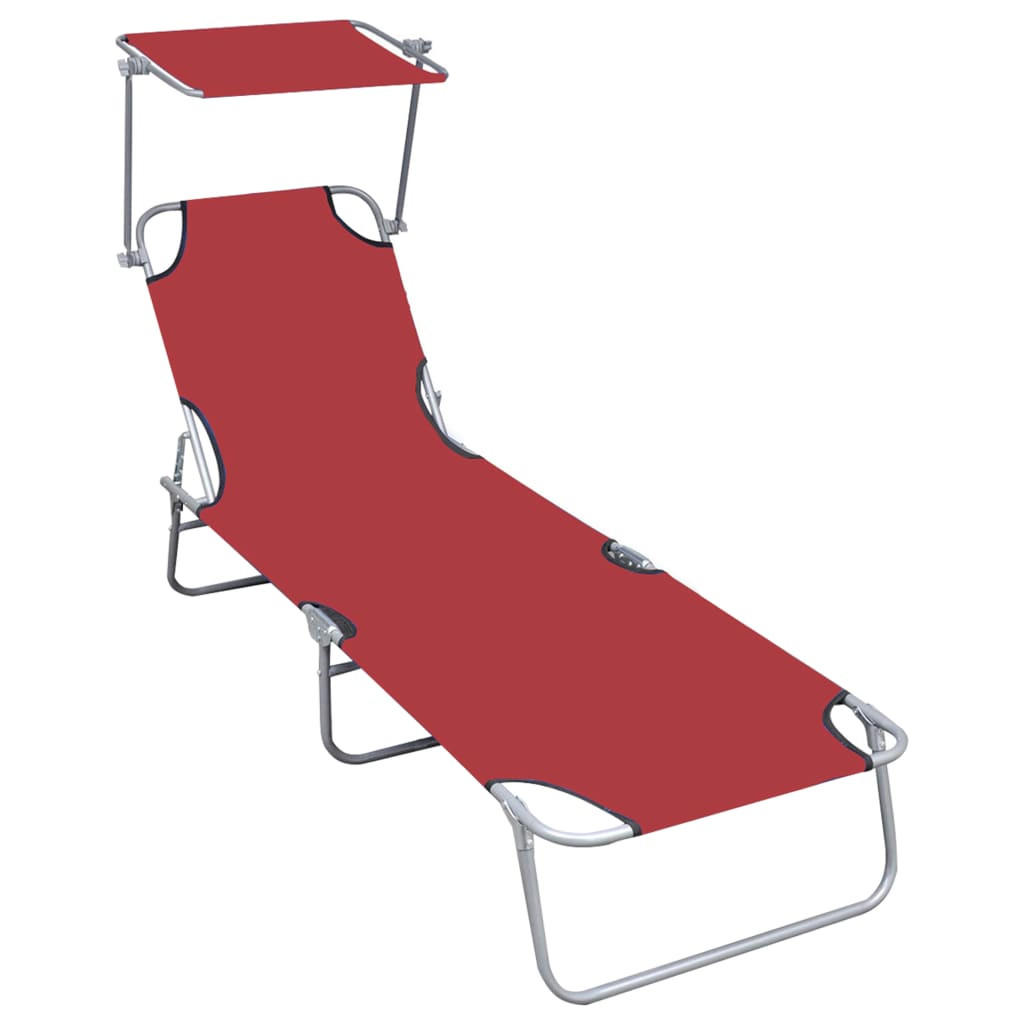 furnicato Klappliege Rot 57.5x27x188.5 cm
