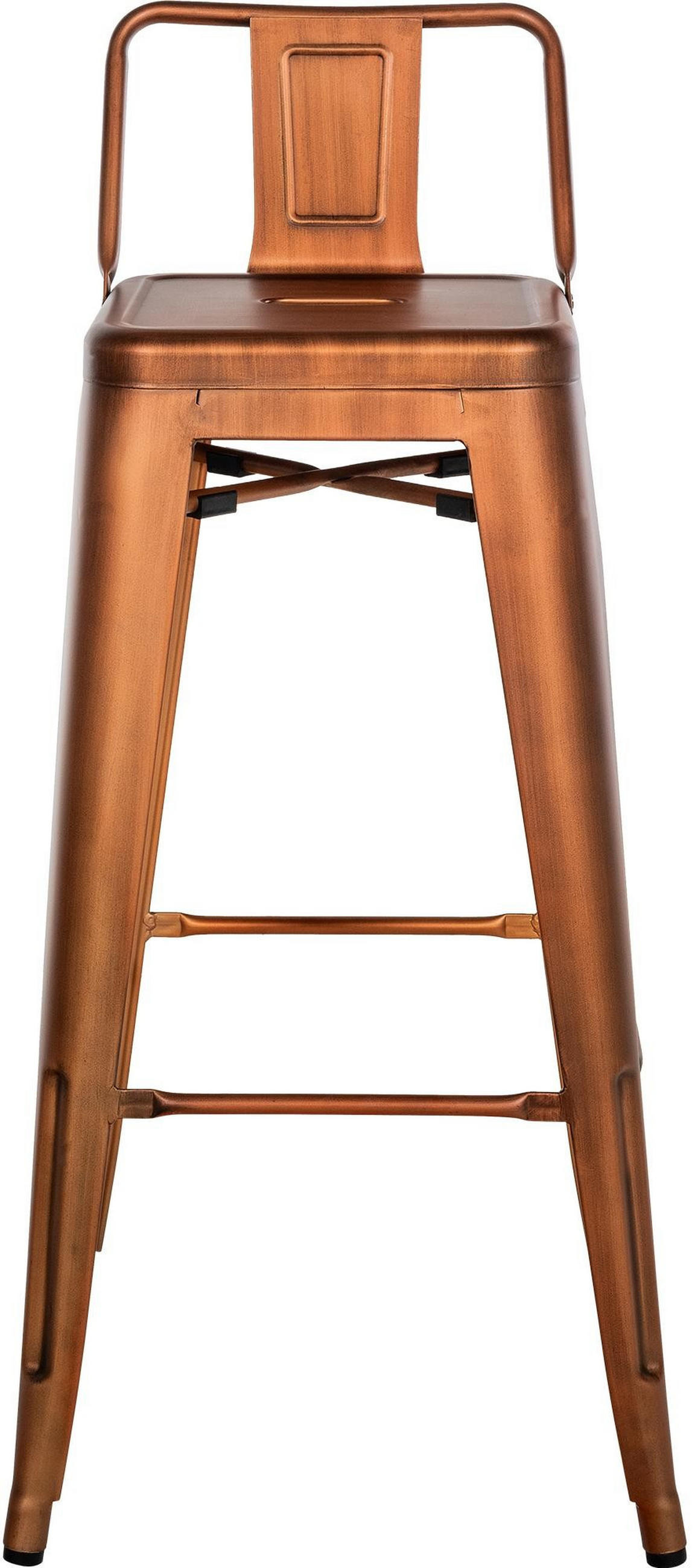 BARHOCKER Mason 4er Set 96x44x43 cm kupfer - Kupferfarben, Metall (44/96/43cm) - furnicato