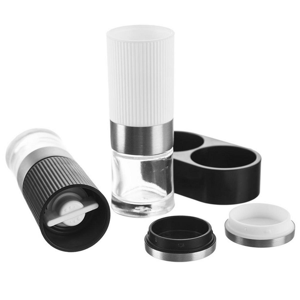 GEWÜRZMÜHLE-SET Mehrfarbig - Schwarz, Glas (3.5/9.5/7cm) - Orion 
