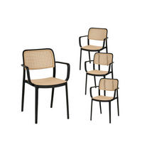 GARTENSTUHL Kaira Zweifarbig 57 cm x 81 cm 4er-Set - Multicolor, Kunststoff (57/81/54cm) - Klast Home