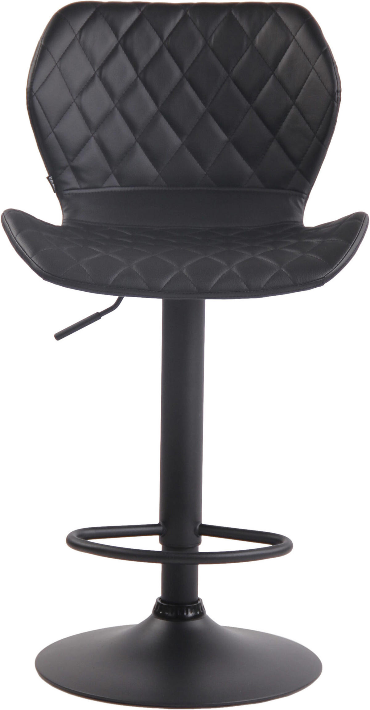 BARHOCKER Cora, Gestell schwarz, Kunstleder Schwarz - Schwarz, Kunststoff/Textil (47/100/51cm) - TPFLiving