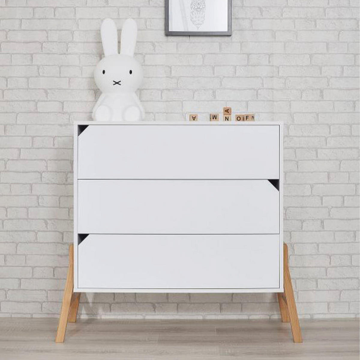 KOMMODE Weiß - Weiß, Holzwerkstoff (107/91/50cm) - Petits-meubles