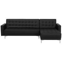ECKSOFA Kunstleder Schwarz rechtsseitig Aberdeen - Schwarz, Textil (267/168cm) - Beliani